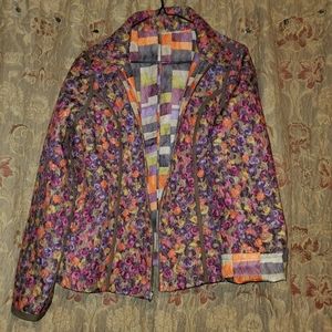 Multicolor Women's Reversible Zipper Jacket